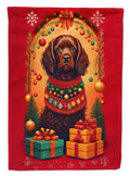 Boykin Spaniel Holiday Christmas House Flag 28x40 Porch Sleeve Pole Decorative Outside Yard Banner Artwork Wall Hanging, Polyester