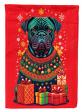 Cane Corso Holiday Christmas House Flag 28x40 Porch Sleeve Pole Decorative Outside Yard Banner Artwork Wall Hanging, Polyester