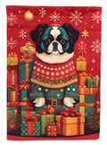 Japanese Chin Holiday Christmas House Flag 28x40 Porch Sleeve Pole Decorative Outside Yard Banner Artwork Wall Hanging, Polyester