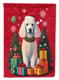 Poodle Holiday Christmas House Flag 28x40 Porch Sleeve Pole Decorative Outside Yard Banner Artwork Wall Hanging, Polyester