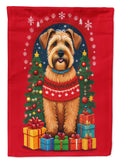 Wheaten Terrier Holiday Christmas House Flag 28x40 Porch Sleeve Pole Decorative Outside Yard Banner Artwork Wall Hanging, Polyester