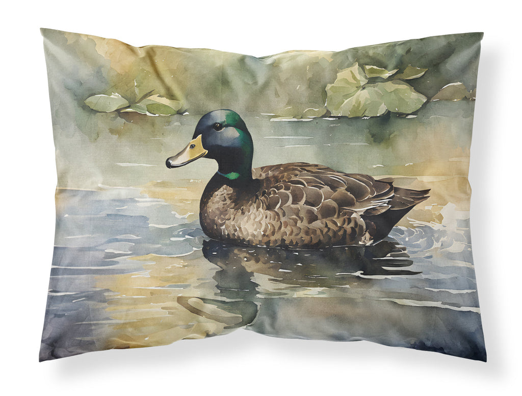 Mallard Duck Swimming Lake Standard Pillowcase Lightweight Super Soft Easy Care Decorative Artwork Pillowcase, Standard