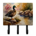 Mallard Duck Standing Lakeside Leash or Key Holder Wall Hooks, Coat Rack Wall Mount, for Hanging Keys, Towels, Aprons, Leashes