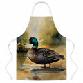 Mallard Duck Shoreline Apron Cooking Kitchen Server Baking Crafts Gardening for Adult Women Men, Unisex, Large, Multicolor