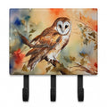 Perched Owl Woodland Wildlife Leash or Key Holder Wall Hooks, Coat Rack Wall Mount, for Hanging Keys, Towels, Aprons, Leashes
