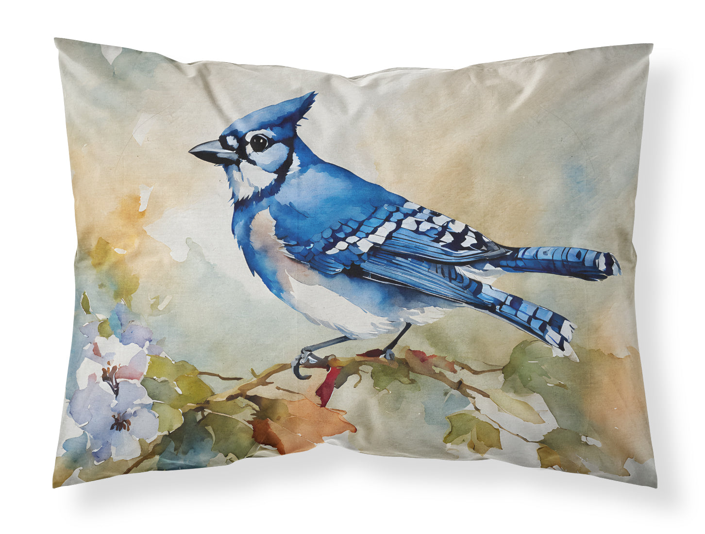 Blue Jay Wildlife Portrait Standard Pillowcase Lightweight Super Soft Easy Care Decorative Artwork Pillowcase, Standard