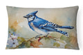 Blue Jay Wildlife Portrait Decorative Throw Pillow 12x16 Indoor Outdoor Accent Cushion, Fabric Cover with Insert for Sofa, Bed, Porch & Living Room