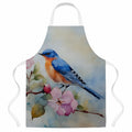 Bluebird on Blossom Branch Apron Cooking Kitchen Server Baking Crafts Gardening for Adult Women Men, Unisex, Large, Multicolor