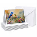 Eastern Bluebird with Blossoms Spring Greeting Cards Pack of 8 Blank Cards with Envelopes Whimsical A7 Size 5x7