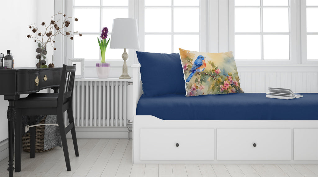 Eastern Bluebird with Blossoms Spring Standard Pillowcase Lightweight Super Soft Easy Care Decorative Artwork Pillowcase, Standard