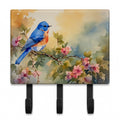 Eastern Bluebird with Blossoms Spring Leash or Key Holder Wall Hooks, Coat Rack Wall Mount, for Hanging Keys, Towels, Aprons, Leashes