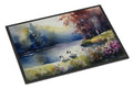 Bufflehead Ducks on Misty Lake Doormat Indoor Outdoor 18H X 27W Front Door Mat Rugs for Entryway, Non Slip Washable