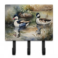Bufflehead Ducks Swimming Marsh Scene Leash or Key Holder Wall Hooks, Coat Rack Wall Mount, for Hanging Keys, Towels, Aprons, Leashes
