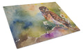 Burrowing Owl Wildlife Portrait Cutting Board Tempered Glass Kitchen Cutting Surface, Heat Resistant Chopping, Non-Slip Feet, Food Prep & Serving