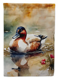 Canvasback Duck Swimming Pond Wildlife House Flag 28x40 Porch Sleeve Pole Decorative Outside Yard Banner Artwork Wall Hanging, Polyester