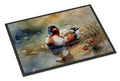 Canvasback Duck Swimming Pond Wildlife Doormat Indoor Outdoor 18H X 27W Front Door Mat Rugs for Entryway, Non Slip Washable