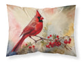 Northern Cardinal with Berries Standard Pillowcase Lightweight Super Soft Easy Care Decorative Artwork Pillowcase, Standard