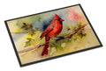 Northern Cardinal on Branch Autumn Doormat Indoor Outdoor 18H X 27W Front Door Mat Rugs for Entryway, Non Slip Washable