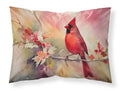 Northern Cardinal on Blossom Branch Standard Pillowcase Lightweight Super Soft Easy Care Decorative Artwork Pillowcase, Standard