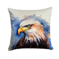 Bald Eagle Portrait Close-Up Decorative Throw Pillow 14x14 Indoor Outdoor Accent Cushion, Fabric Cover with Insert for Sofa, Bed, Porch & Living Room