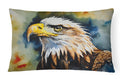 Bald Eagle Portrait Wildlife Decorative Throw Pillow 12x16 Indoor Outdoor Accent Cushion, Fabric Cover with Insert for Sofa, Bed, Porch & Living Room