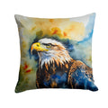 Bald Eagle Portrait Wildlife Decorative Throw Pillow 18x18 Indoor Outdoor Accent Cushion, Fabric Cover with Insert for Sofa, Bed, Porch & Living Room