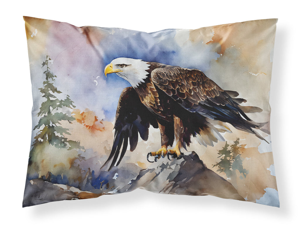 Bald Eagle Perched Rock Wildlife Standard Pillowcase Lightweight Super Soft Easy Care Decorative Artwork Pillowcase, Standard
