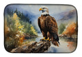 Bald Eagle Mountain Scene Dish Drying Mat Absorbent Dish Drying Mat Pad for Kitchen Counter Dish Drainer Mat for Countertop, 14 x 21", Multicolor