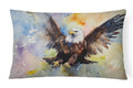 Bald Eagle Flying Wings Spread Decorative Throw Pillow 12x16 Indoor Outdoor Accent Cushion, Fabric Cover with Insert for Sofa, Bed, Porch & Living Room