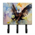 Bald Eagle Flying Wings Spread Leash or Key Holder Wall Hooks, Coat Rack Wall Mount, for Hanging Keys, Towels, Aprons, Leashes
