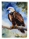 Bald Eagle Perched Tree Branch House Flag 28x40 Porch Sleeve Pole Decorative Outside Yard Banner Artwork Wall Hanging, Polyester
