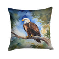 Bald Eagle Perched Tree Branch Decorative Throw Pillow 18x18 Indoor Outdoor Accent Cushion, Fabric Cover with Insert for Sofa, Bed, Porch & Living Room