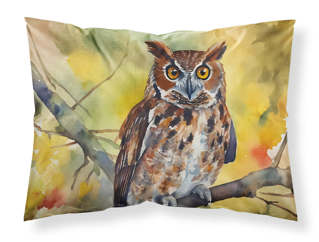 Eastern Screech Owl Wildlife Portrait Standard Pillowcase Lightweight Super Soft Easy Care Decorative Artwork Pillowcase, Standard