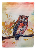 Elf Owl on Blossom Branch House Flag 28x40 Porch Sleeve Pole Decorative Outside Yard Banner Artwork Wall Hanging, Polyester