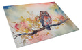 Elf Owl on Blossom Branch Cutting Board Tempered Glass Kitchen Cutting Surface, Heat Resistant Chopping, Non-Slip Feet, Food Prep & Serving