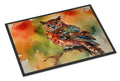 Elf Owl Perched Branch Doormat Indoor Outdoor 24H X 36W Front Door Mat Rugs for Entryway, Non Slip Washable Low Pile,