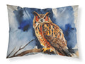 Eurasian Eagle Owl Perched Branch Standard Pillowcase Lightweight Super Soft Easy Care Decorative Artwork Pillowcase, Standard