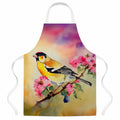 American Goldfinch with Blossoms Apron Cooking Kitchen Server Baking Crafts Gardening for Adult Women Men, Unisex, Large, Multicolor