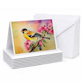 American Goldfinch with Blossoms Greeting Cards Pack of 8 Blank Cards with Envelopes Whimsical A7 Size 5x7
