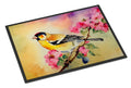 American Goldfinch with Blossoms Doormat Indoor Outdoor 24H X 36W Front Door Mat Rugs for Entryway, Non Slip Washable Low Pile,