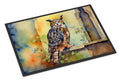 Great Horned Owl on Stone Arch Doormat Indoor Outdoor 18H X 27W Front Door Mat Rugs for Entryway, Non Slip Washable