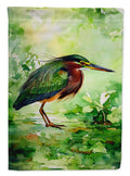 Green Heron Standing Marsh House Flag 28x40 Porch Sleeve Pole Decorative Outside Yard Banner Artwork Wall Hanging, Polyester