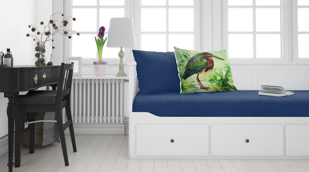 Green Heron Standing Marsh Standard Pillowcase Lightweight Super Soft Easy Care Decorative Artwork Pillowcase, Standard