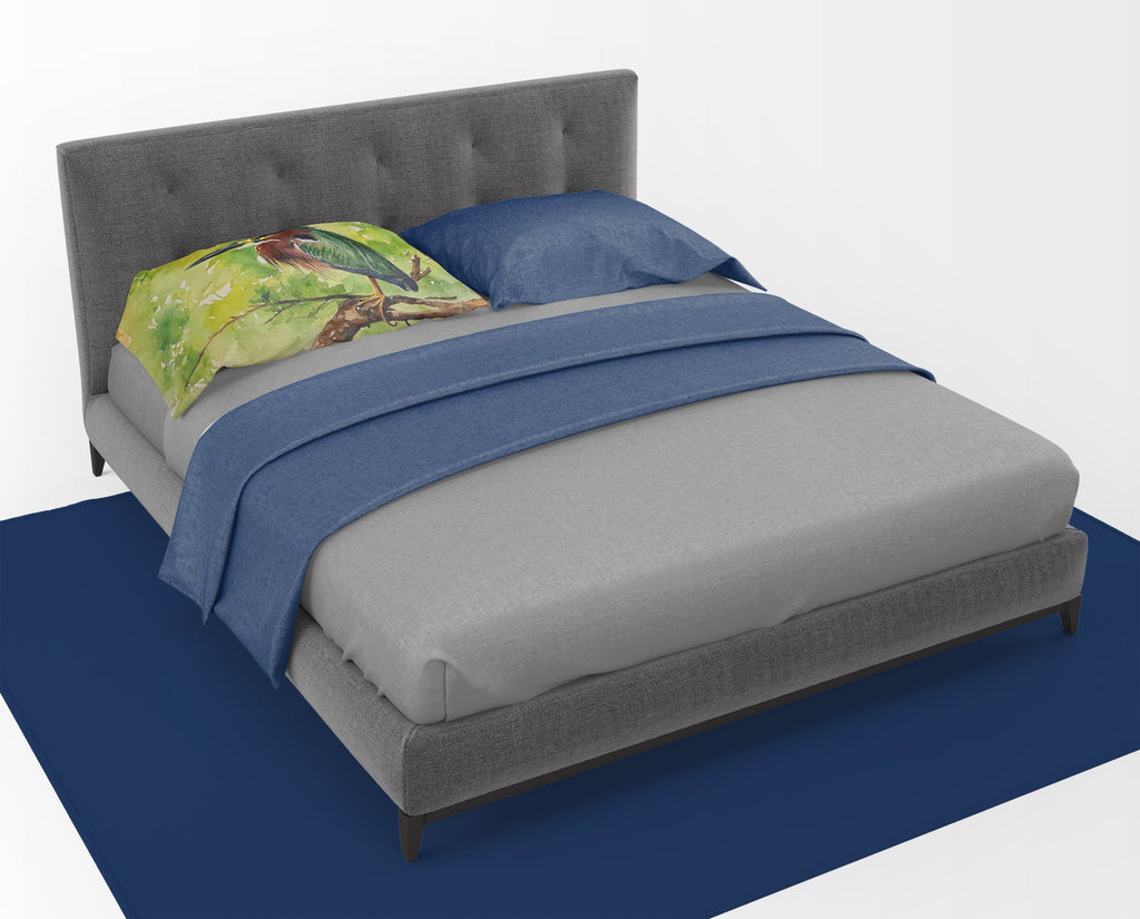 Green Heron Perched Branch Standard Pillowcase Lightweight Super Soft Easy Care Decorative Artwork Pillowcase, Standard