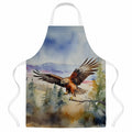 Red Tailed Hawk Flying Landscape Apron Cooking Kitchen Server Baking Crafts Gardening for Adult Women Men, Unisex, Large, Multicolor