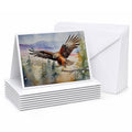 Red Tailed Hawk Flying Landscape Greeting Cards Pack of 8 Blank Cards with Envelopes Whimsical A7 Size 5x7