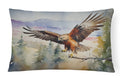 Red Tailed Hawk Flying Landscape Decorative Throw Pillow 12x16 Indoor Outdoor Accent Cushion, Fabric Cover with Insert for Sofa, Bed, Porch & Living Room