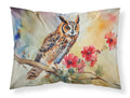 Long-Eared Owl with Blossoms Standard Pillowcase Lightweight Super Soft Easy Care Decorative Artwork Pillowcase, Standard