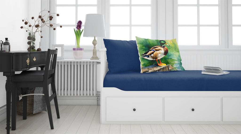 Mallard Duck Standing Pond Edge Standard Pillowcase Lightweight Super Soft Easy Care Decorative Artwork Pillowcase, Standard