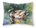 Mallard Duck Swimming Calm Water Standard Pillowcase Lightweight Super Soft Easy Care Decorative Artwork Pillowcase, Standard